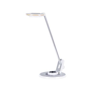 Lampe à poser en métal blanc et argenté à LED et port USB CORVUS product