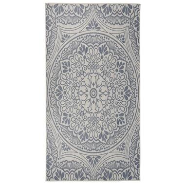 vidaXL Tapis à tissage plat d'extérieur 80x150 cm Motif bleu product