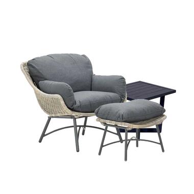 Selene fauteuils de jardin lounge vintage willow, y compris repose-pieds product