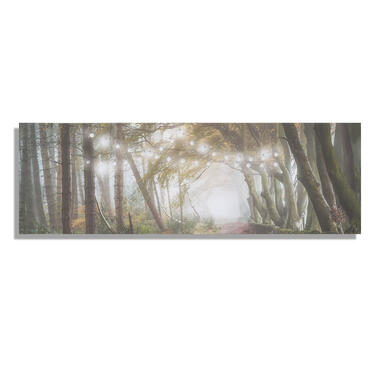 Toile à LED Balade en forêt 30 x 90cm Gris, blanc, vert product