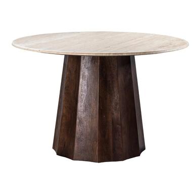 Table de salle à manger ronde Lucio - travertin brun - 150 cm product