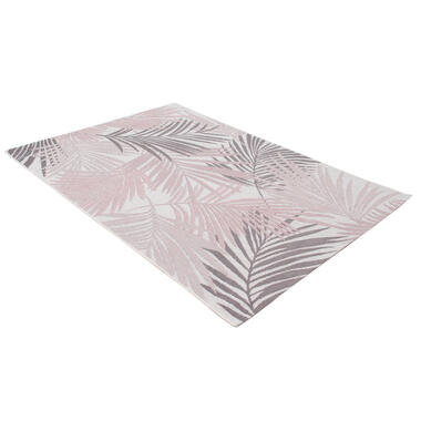 Vloerkleed Palm Pink 160x230cm voor binnen en buiten product