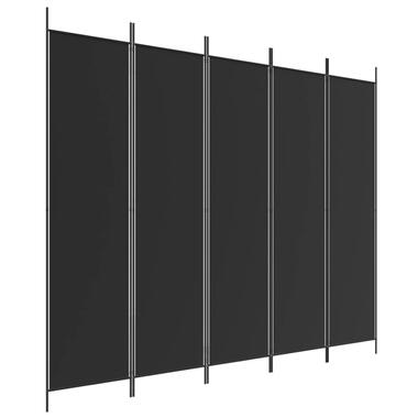 vidaXL Kamerscherm met 5 panelen 250x200 cm stof zwart product