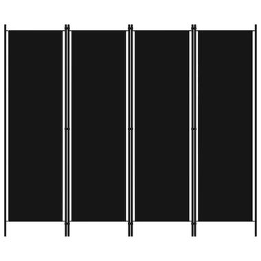 vidaXL Cloison de séparation 4 panneaux Noir 200x180 cm product