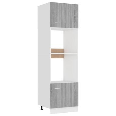 vidaXL Armoire à micro-ondes Sonoma gris 60x57x207 cm product