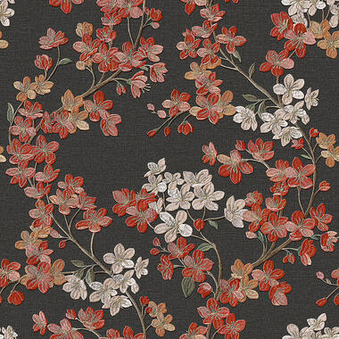 Dutch Wallcoverings - Grace Cherry blossom black/red - GR322207 product