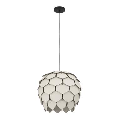 EGLO Mattanza Hanglamp - E27 - Ø 49,5 cm - Grijs/Zwart - Hout/Staal product