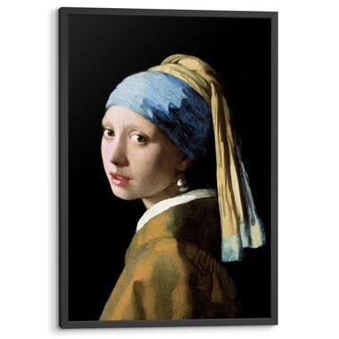Ingelijste poster - Vermeer Meisje met de parel - 93x63 cm Hout product
