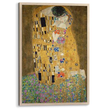 Poster encadré Klimt Le Baiser 93,5x63 cm Jaune product
