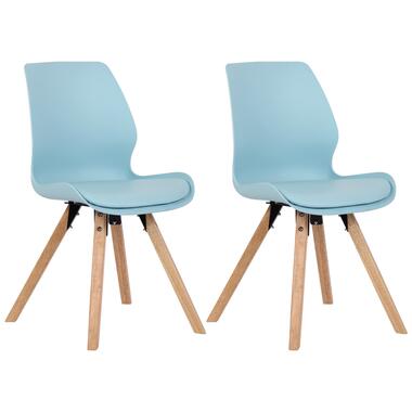 CLP Set van 2 chaise salle à manger Luna Nature Frame - Plastique - Bleu product