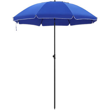 Parasol 180 cm de diamètre, parasol de plage rond / octogonal, articulé, bleu product