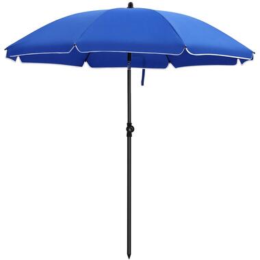 Stokparasol - Ø 160 cm - achthoekig - kantelbaar - met draagtas - blauw product