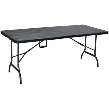 Table pliante ERRO - aspect osier - 180x74 cm - noire product