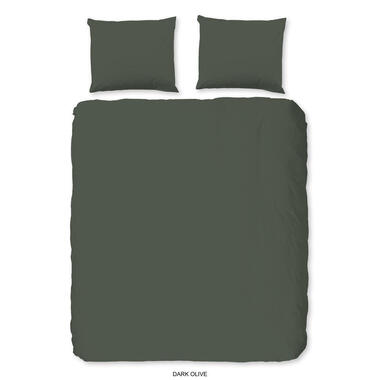 HIP Housse de couette "uni dessin" - Vert - (140x200/220 cm) - Coton Satin product