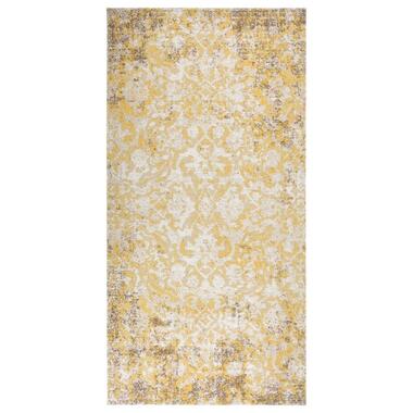 vidaXL Tapis à tissage plat d'extérieur 100x200 cm Jaune product