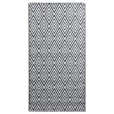 vidaXL Tapis d'extérieur Blanc et noir 120x180 cm PP product