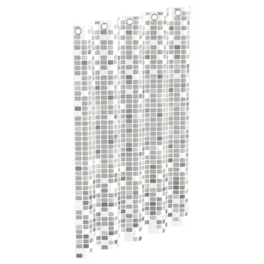 EISL Douchegordijn met mozaïek 200x180x0,2 cm grijs product
