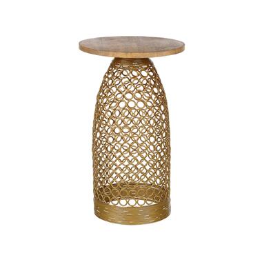 Table d'appoint en bois de manguier clair et doré WAIHI product