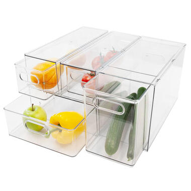 LW Collection Bacs de rangement avec tiroirs Réfrigérateur 4 pièces product