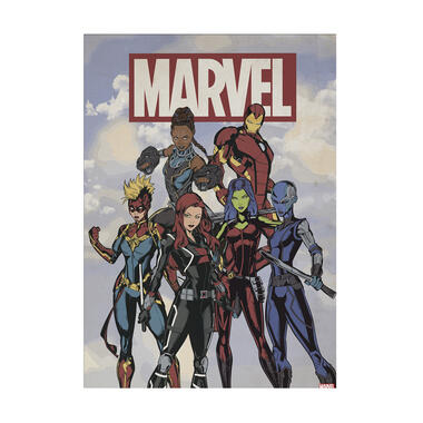 Set de 3 toiles imprimées Spiderman 30 x 30cm Multicolore