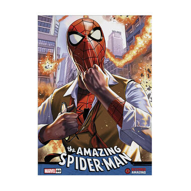 Set de 3 toiles imprimées Spiderman 30 x 30cm Multicolore