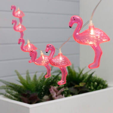 Cordon de lampe - flamingo LED - 10 lumières - énergie solaire product