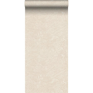 ESTAhome behangpapier - 3d golvende lijnen - lichtbeige - 0.53 x 10.05 m product