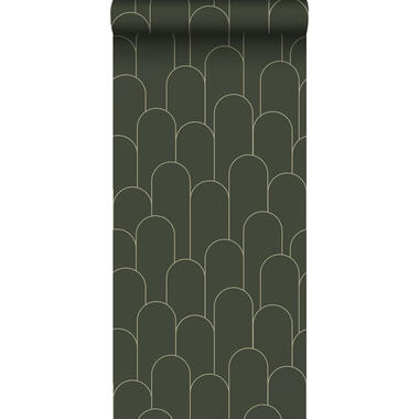 ESTAhome behangpapier - art deco motief - donkergroen - 50 x 900 cm product