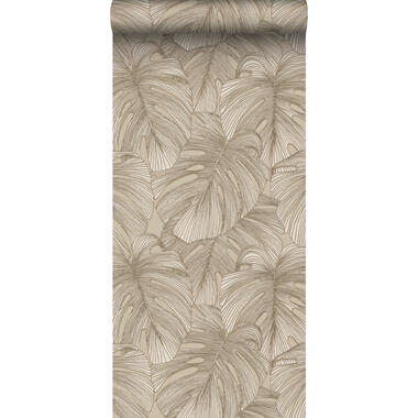 Origin Wallcoverings behangpapier - 3D-motief bladeren - zand beige product