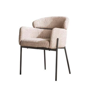 Hoyz - Fauteuil Boucle - Dossier Rond - Couleur Sable - 2 Pièces product