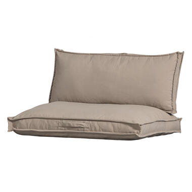 Coussin De Siège/Dossier - Polyester - Sable - 80/40x90x8 - WOOOD - Victor product