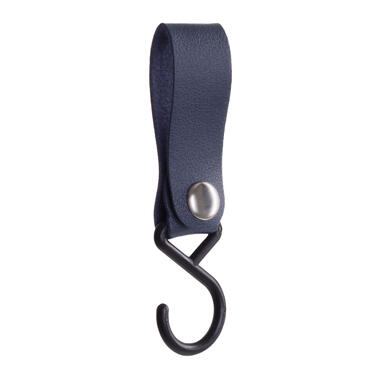 QUVIO Crochet de suspension avec lanière en cuir - Bleu product