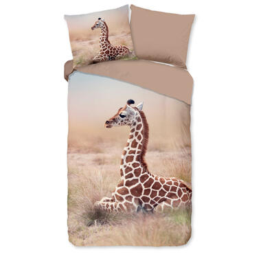 Good Morning Kinderdekbedovertrek "giraf" - Zand - (140x200/220 cm) - Katoen product