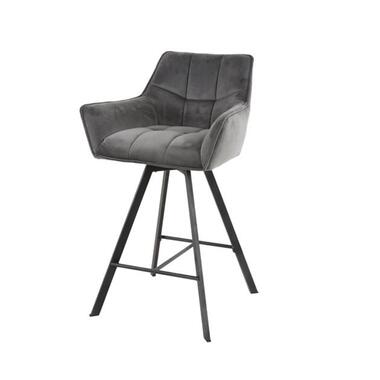 Hoyz - Tabouret de Bar Grid - Rotatif - Anthracite - 2 Pièces product