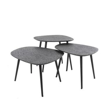 Hoyz - Table basse Metallic - Gris - Lot de 3 product