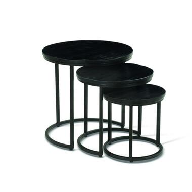 Interiax Table d'appoint 'Finn' 3 pièces Noir product