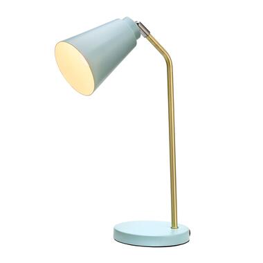 Pauleen Lampe de Bureau Charm - 40W - E14 - Bleu clair/doré product