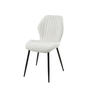 Chaise de salle à manger Varadero en bouclette - Tissu - Blanc product