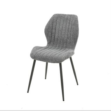 Chaise de salle à manger Varadero bouclé - Tissu - Gris product