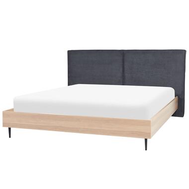 IZERNORE - Bed - Donkergrijs - 180 x 200 cm - Stof product