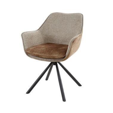 Fauteuil pivotant Barry - Tissu - Beige product