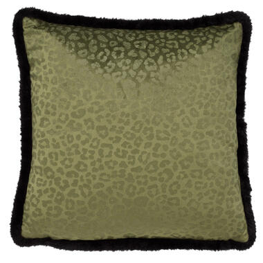 CHEETA - Kussenhoes met dierenprint 45x45 cm Chive - groen product