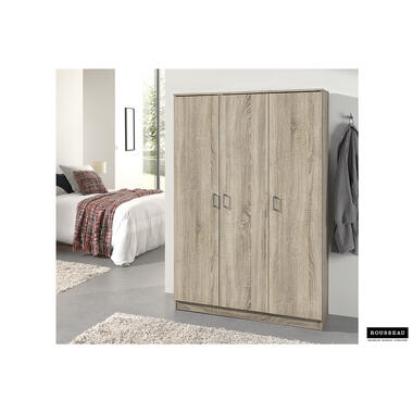 Armoire de rangement Ray 120cm à 3 portes et 4 tablettes - chêne sonoma product