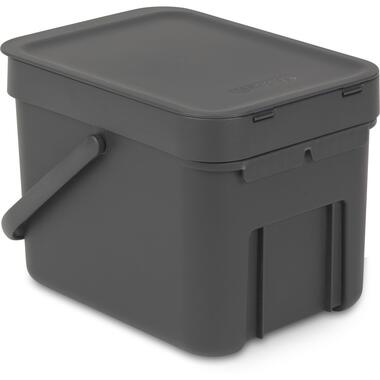 Brabantia Sort & Go Afvalemmer - 6L - Grijs product