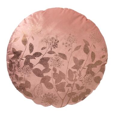 ROSIE - Sierkussen rond Ø45 cm Muted Clay - velvet - roze product