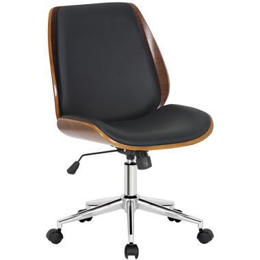 CLP Chaise de bureau Mitch Chrome Frame - Similicuir (PVC) - Noyer / Noir product