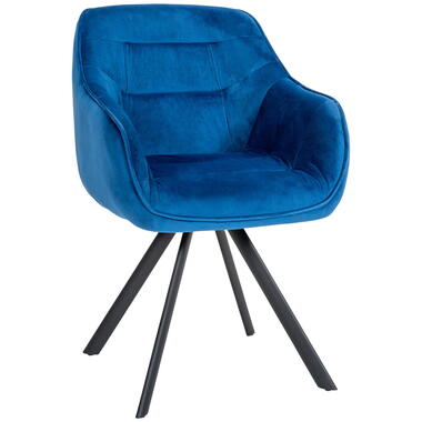 CLP Chaise de salle à manger Russel velours bleu product