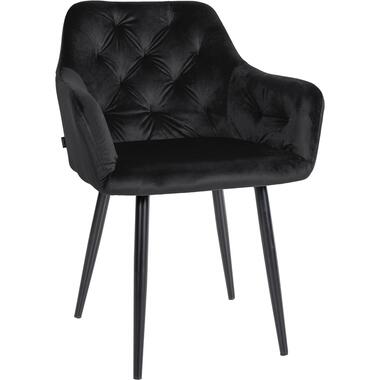 CLP chaise salle à manger Stanley Noir Frame - Velours - Noir product
