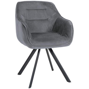 CLP Chaise de salle à manger Russel velours gris product