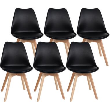 CLP Lot de 6 chaises de salle a manger Ramsey - Plastique - Noir product